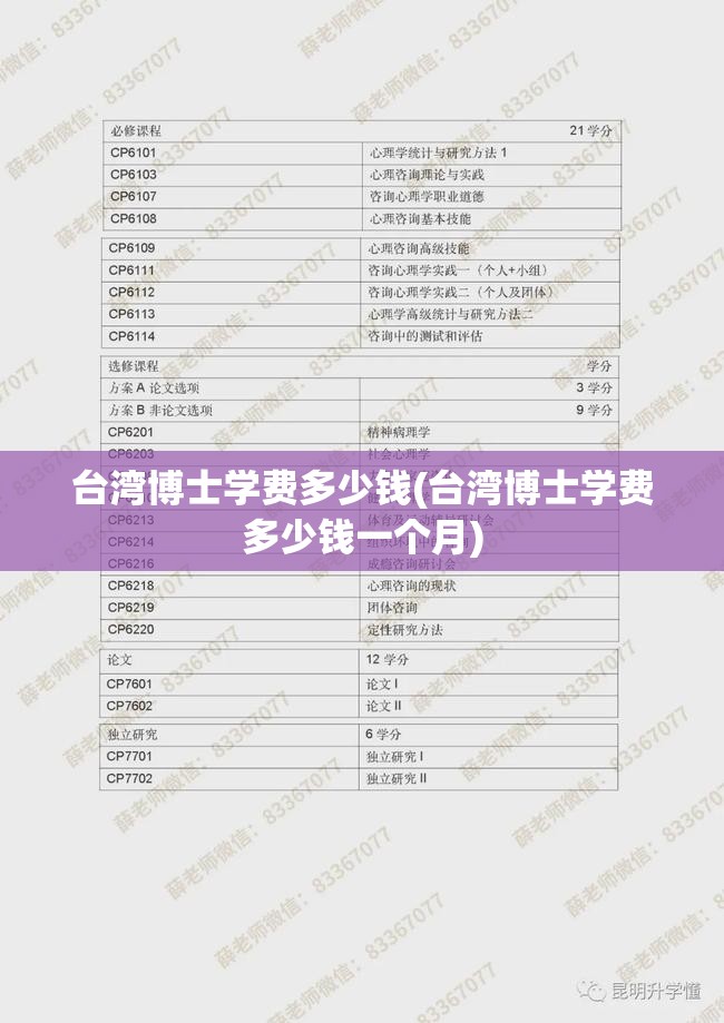 台湾博士学费多少钱(台湾博士学费多少钱一个月)