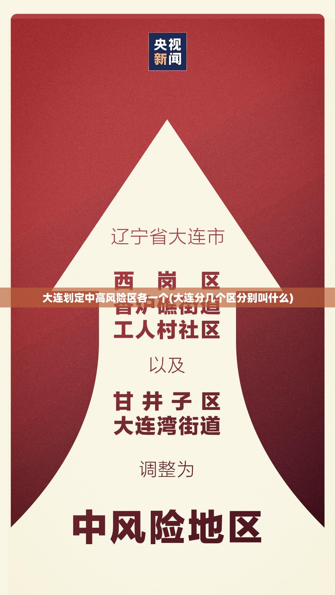 大连划定中高风险区各一个(大连分几个区分别叫什么)
