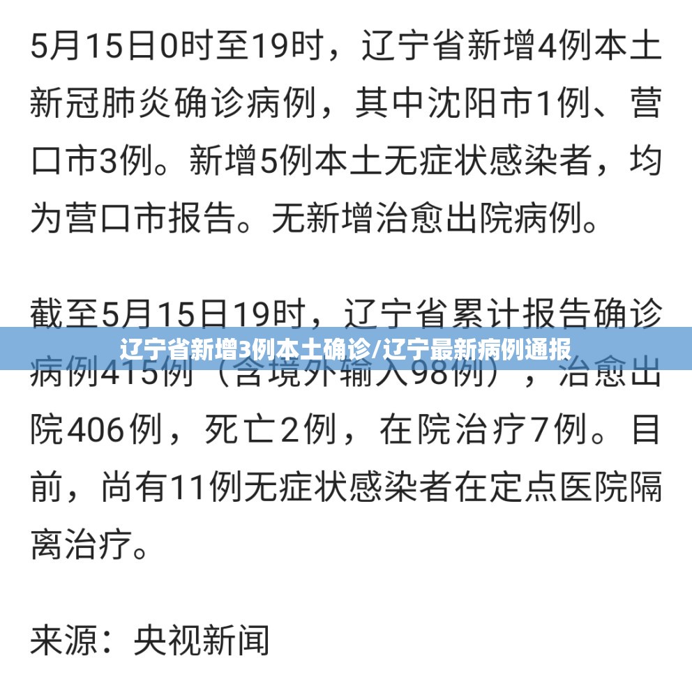 辽宁省新增3例本土确诊/辽宁最新病例通报 辽宁省新增3例本土确诊/辽宁最新病例通报