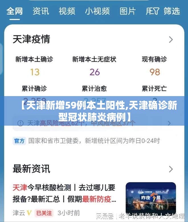 【天津新增59例本土阳性,天津确诊新型冠状肺炎病例】