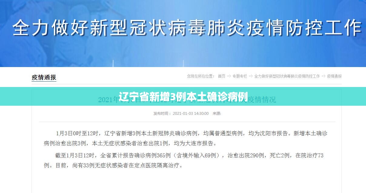 辽宁省新增3例本土确诊病例/辽宁新冠疫情最新报道 辽宁省新增3例本土确诊病例/辽宁新冠疫情最新报道