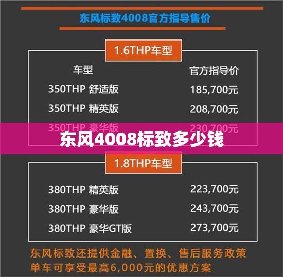 东风4008标致多少钱 东风4008标致多少钱