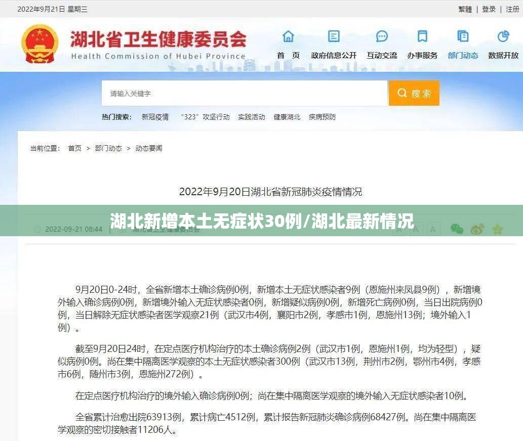 湖北新增本土无症状30例/湖北最新情况 湖北新增本土无症状30例/湖北最新情况