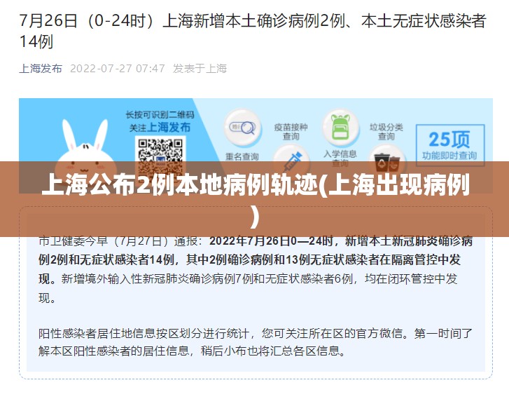 上海公布2例本地病例轨迹(上海出现病例) 上海公布2例本地病例轨迹(上海出现病例)