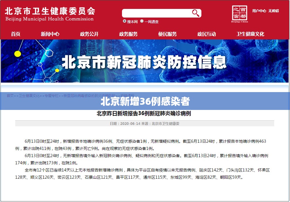 北京新增36例感染者(北京新冠最新消息今天新增病例)