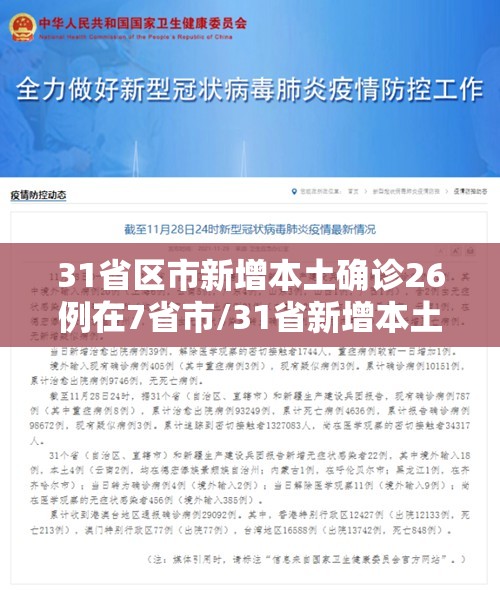 31省区市新增本土确诊26例在7省市/31省新增本土确诊79例 31省区市新增本土确诊26例在7省市/31省新增本土确诊79例