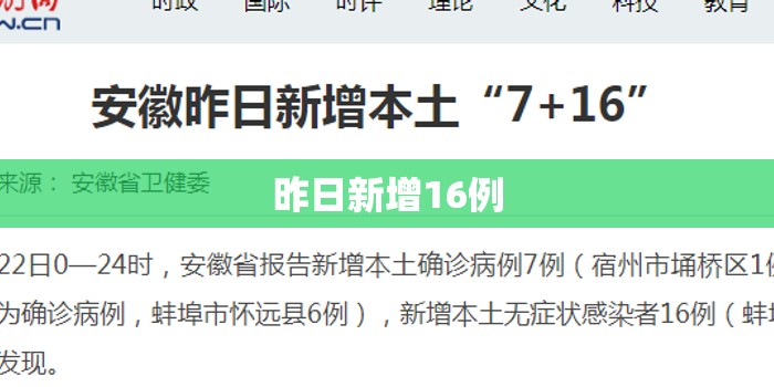 昨日新增16例/新增疫情