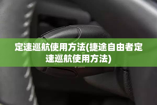 定速巡航使用方法(捷途自由者定速巡航使用方法)
