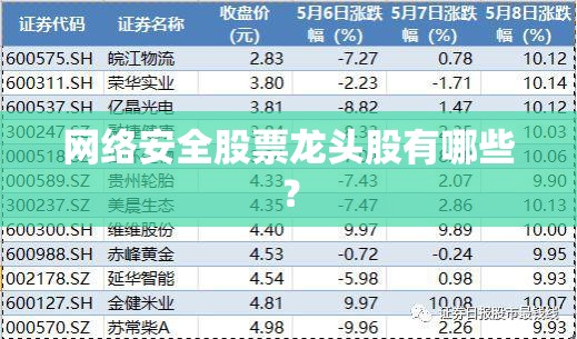 网络安全股票龙头股有哪些? 网络安全股票龙头股有哪些?