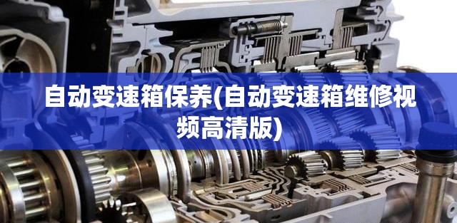自动变速箱保养(自动变速箱维修视频高清版) 自动变速箱保养(自动变速箱维修视频高清版)