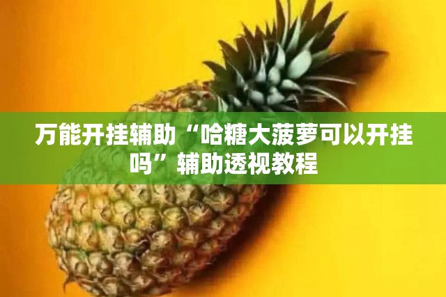 万能开挂辅助“哈糖大菠萝可以开挂吗”辅助透视教程