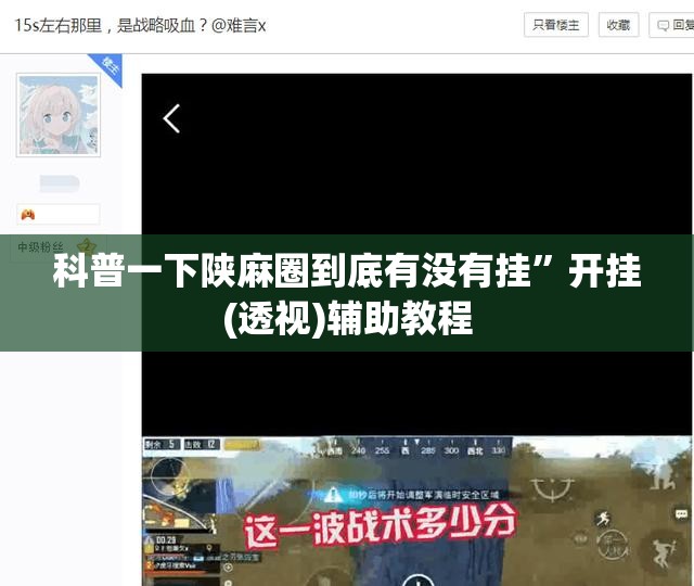 科普一下陕麻圈到底有没有挂”开挂(透视)辅助教程