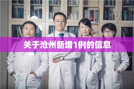 关于沧州新增1例的信息