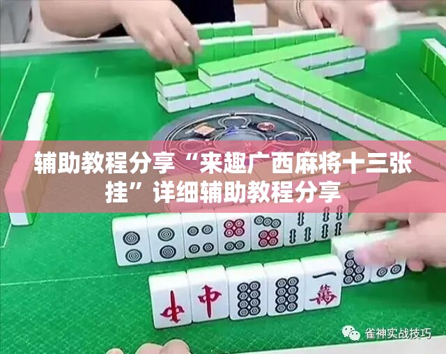 辅助教程分享“中至抚州麻将开挂神器”详细透视教程