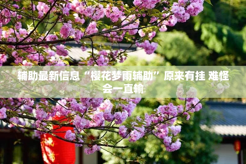 辅助最新信息“樱花梦雨辅助”原来有挂 难怪会一直输