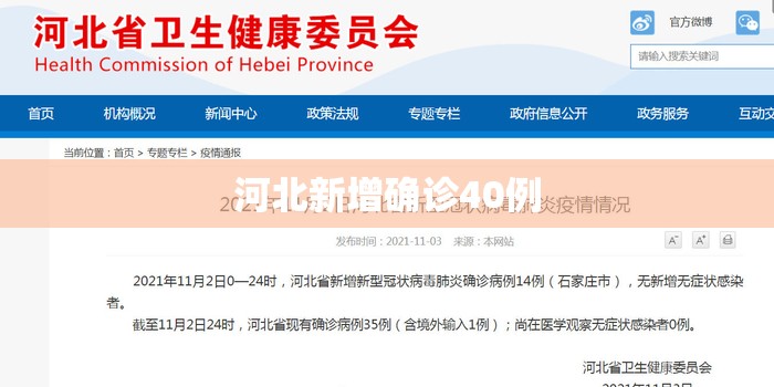 关于河北新增确诊40例的信息 关于河北新增确诊40例的信息
