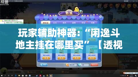 玩家辅助神器:“闲逸斗地主挂在哪里买	”【透视软件教程分享】