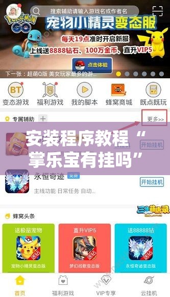 安装程序教程“掌乐宝有挂吗	”辅助透视教程