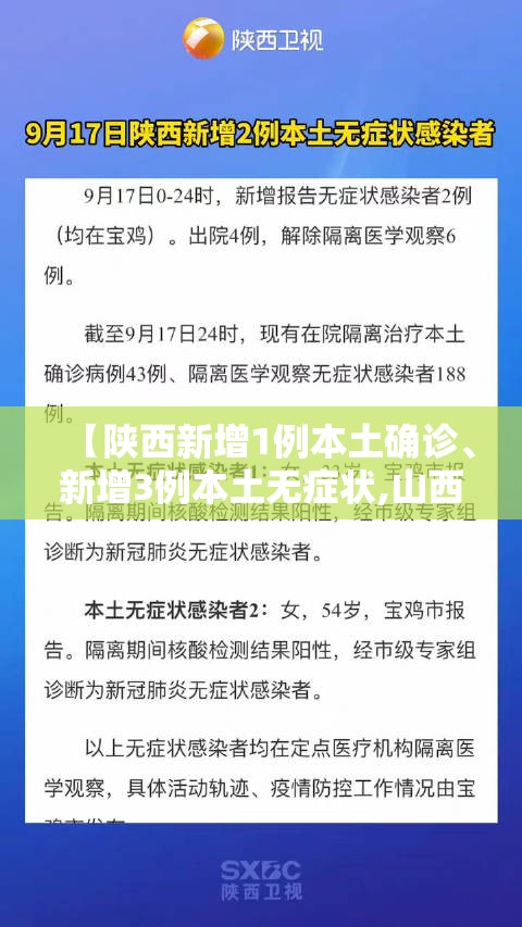 【陕西新增1例本土确诊、新增3例本土无症状,山西昨增本土确诊10例 无症状43例】