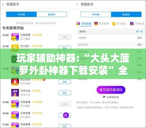玩家辅助神器:“大头大菠萝外卦神器下载安装”全程揭秘开挂教程