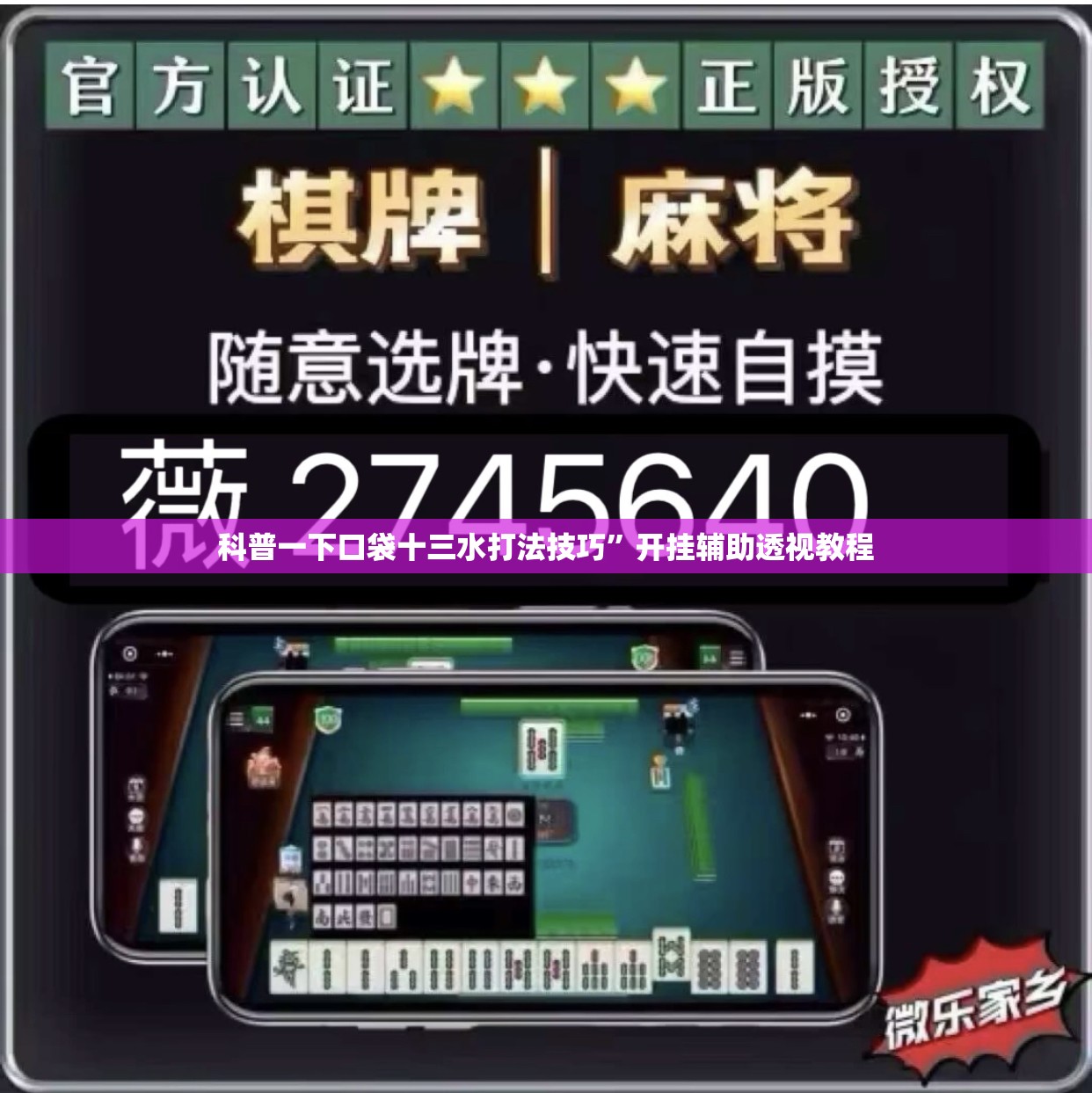 科普一下口袋十三水打法技巧”开挂辅助透视教程