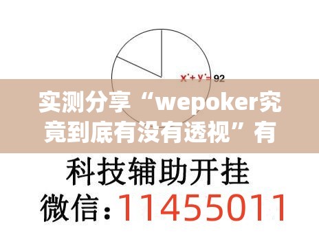实测分享“wepoker究竟到底有没有透视”有挂详细开挂教程