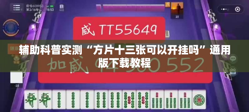辅助科普实测“方片十三张可以开挂吗	”通用版下载教程