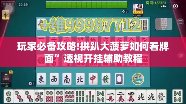 玩家必备攻略!拱趴大菠萝如何看牌面	”透视开挂辅助教程