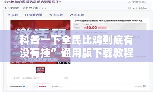 科普一下全民比鸡到底有没有挂”通用版下载教程