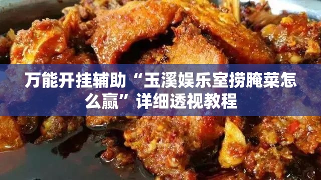 万能开挂辅助“玉溪娱乐室捞腌菜怎么赢	”详细透视教程