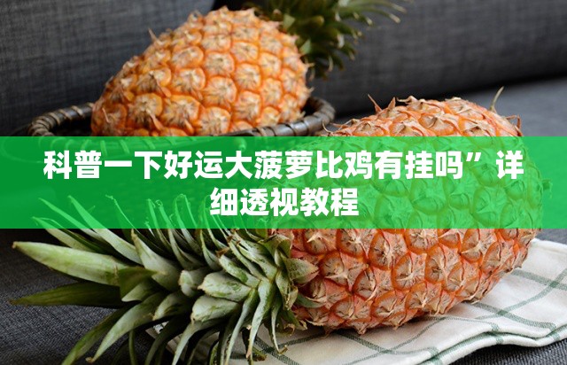 科普一下好运大菠萝比鸡有挂吗”详细透视教程