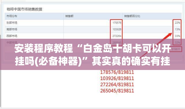 安装程序教程“白金岛十胡卡可以开挂吗(必备神器)	”其实真的确实有挂