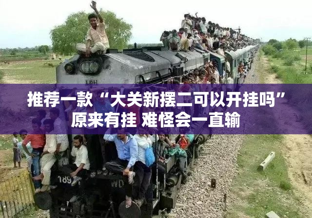 推荐一款“大关新摆二可以开挂吗”原来有挂 难怪会一直输