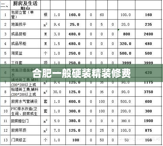 合肥一般硬装精装修费(合肥100平中等硬装修大概多少钱一套)
