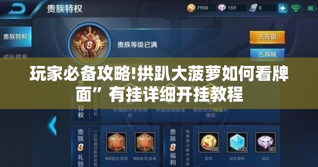 玩家必备攻略!拱趴大菠萝如何看牌面	”有挂详细开挂教程