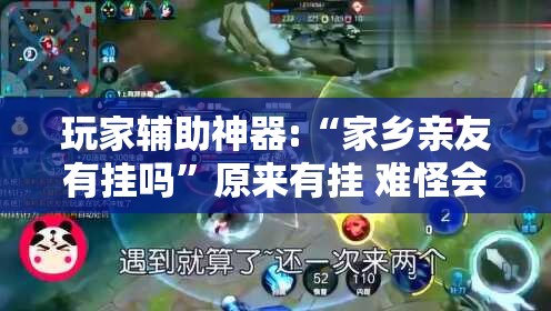 玩家辅助神器:“家乡亲友有挂吗	”原来有挂 难怪会一直输