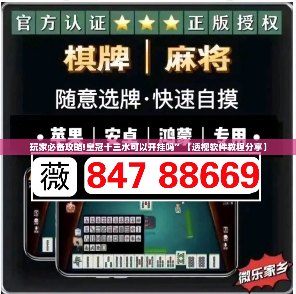 玩家必备攻略!皇冠十三水可以开挂吗”【透视软件教程分享】