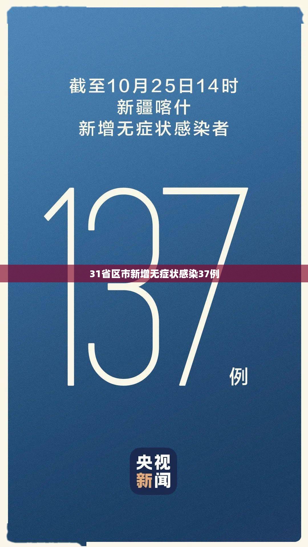 【31省区市新增无症状感染37例,31省新增本土确诊10例】