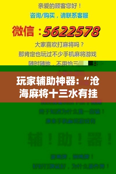 玩家辅助神器:“沧海麻将十三水有挂最新!最新火爆必备系统