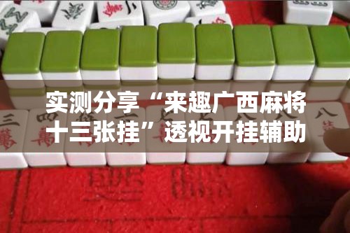 实测分享“来趣广西麻将十三张挂”透视开挂辅助教程