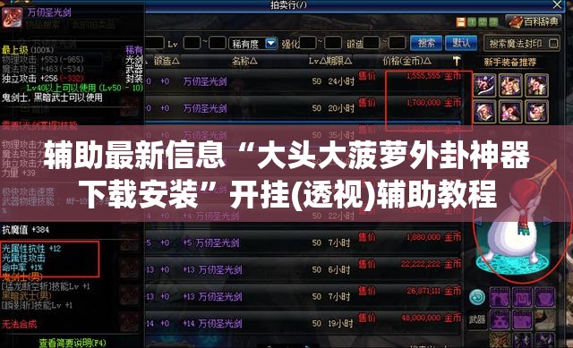 辅助最新信息“大头大菠萝外卦神器下载安装”开挂(透视)辅助教程