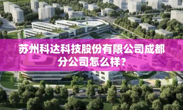 苏州科达科技股份有限公司成都分公司怎么样？