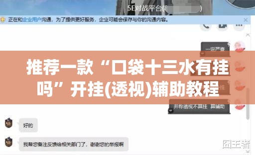 推荐一款“口袋十三水有挂吗”开挂(透视)辅助教程