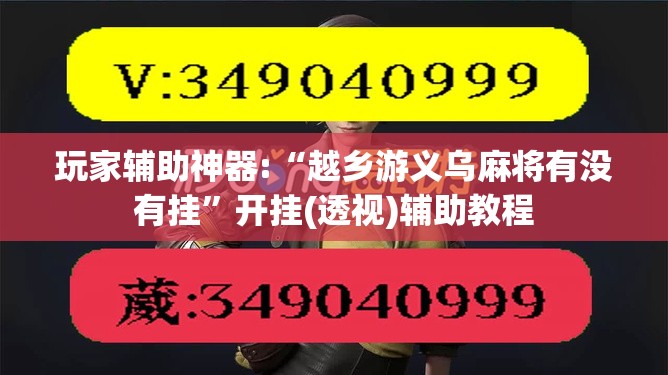 玩家辅助神器:“越乡游义乌麻将有没有挂”开挂(透视)辅助教程