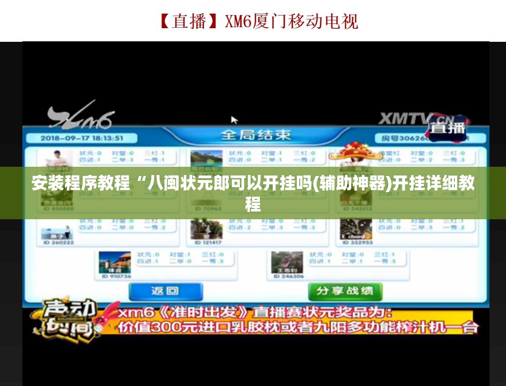 安装程序教程“八闽状元郎可以开挂吗(辅助神器)开挂详细教程