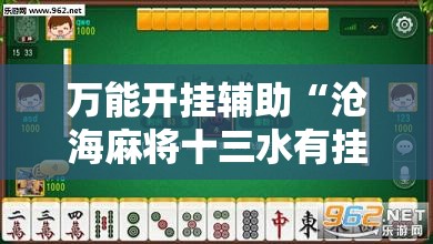 万能开挂辅助“沧海麻将十三水有挂最新”开挂辅助透视教程