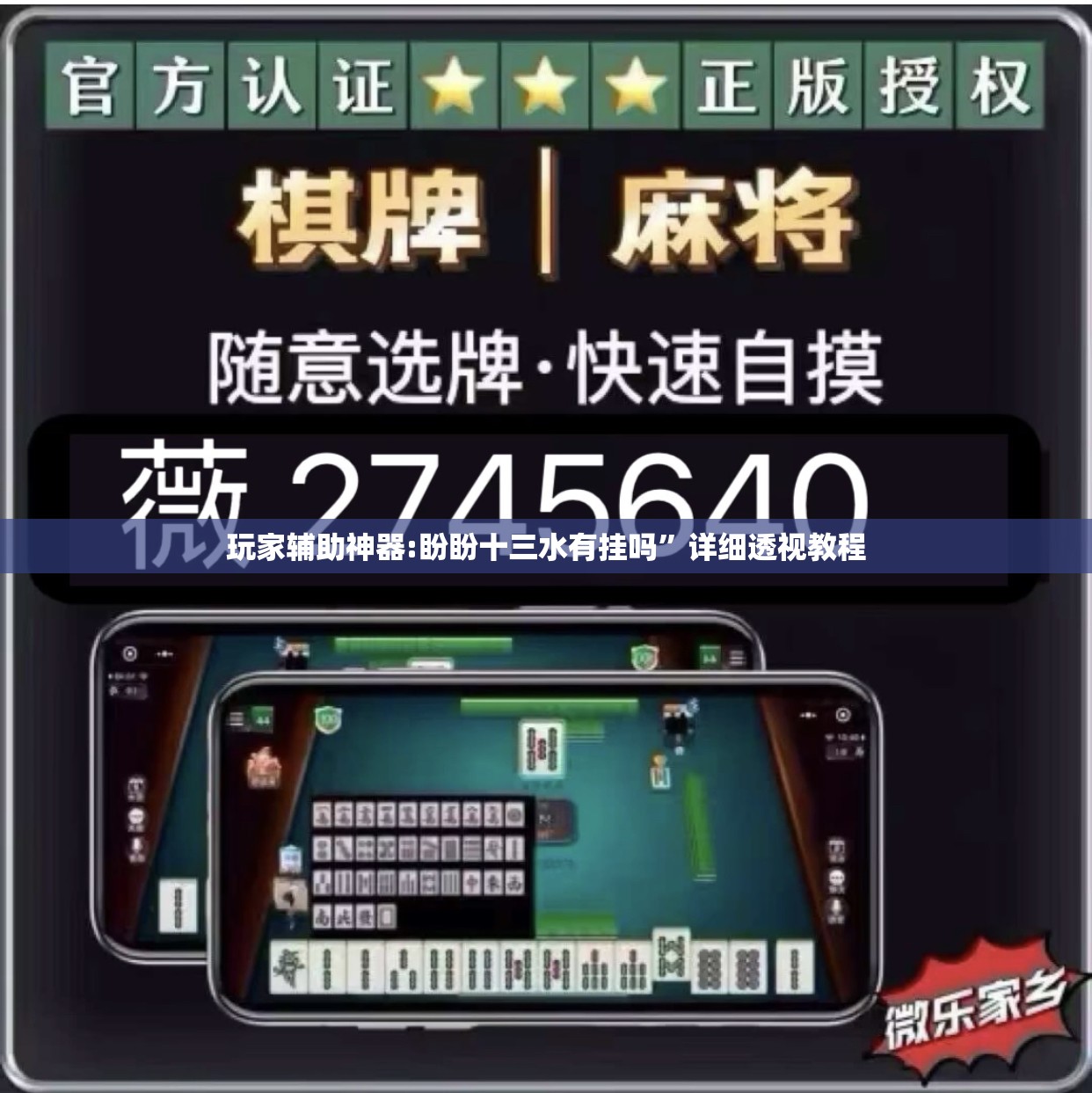 玩家辅助神器:盼盼十三水有挂吗”详细透视教程