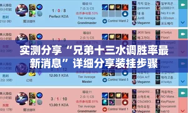 实测分享“兄弟十三水调胜率最新消息”详细分享装挂步骤