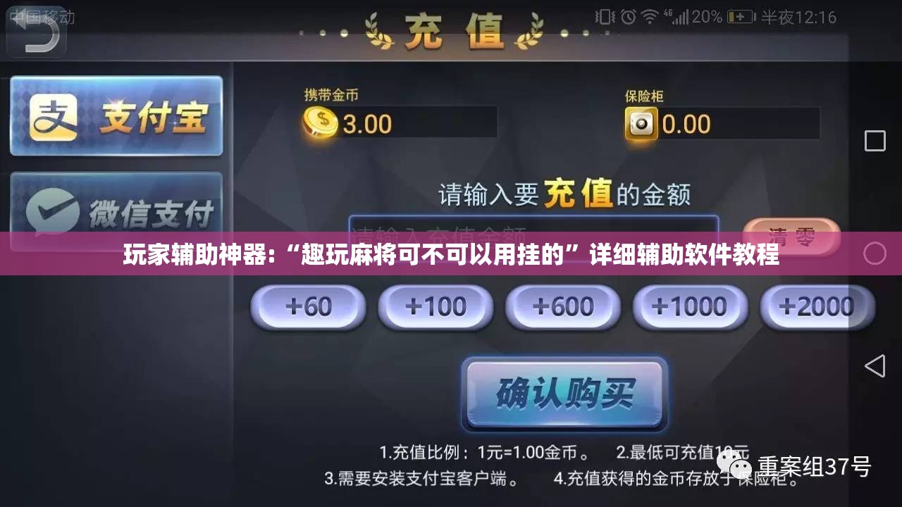 玩家辅助神器:“趣玩麻将可不可以用挂的	”详细辅助软件教程