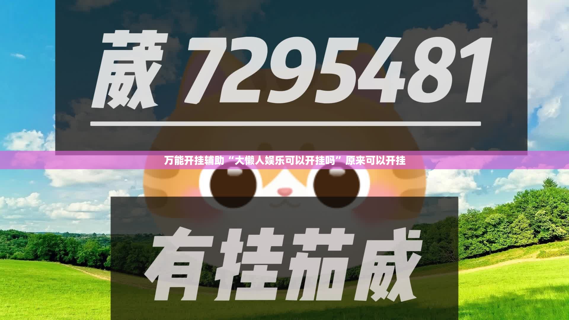 万能开挂辅助“大懒人娱乐可以开挂吗”原来可以开挂